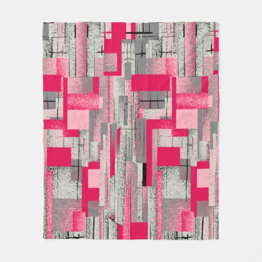 nahtloses digitales Patchwork-Muster in Aquarellfa Fleecedecke (Vorderseite)