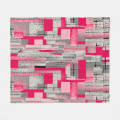 nahtloses digitales Patchwork-Muster in Aquarellfa Fleecedecke (Vorderseite (Horizontal))
