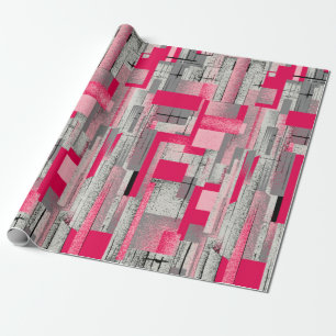 nahtloses digitales Patchwork-Muster in Aquarellfa Geschenkpapier