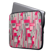 nahtloses digitales Patchwork-Muster in Aquarellfa Laptopschutzhülle (Vorderseite Links)