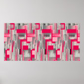 nahtloses digitales Patchwork-Muster Poster (Vorne)