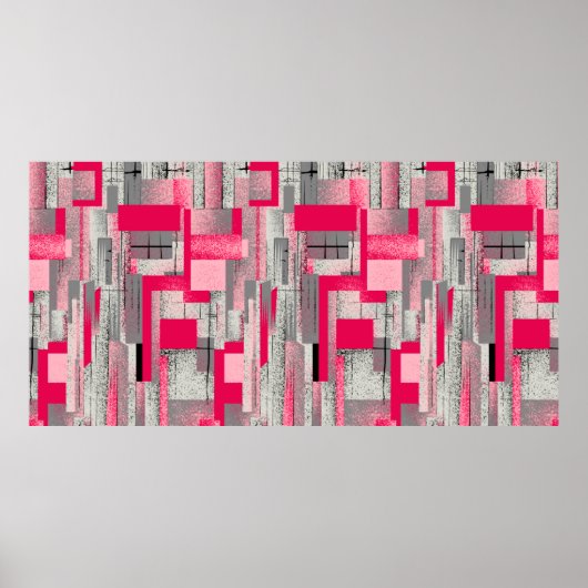 nahtloses digitales Patchwork-Muster Poster (Vorne)