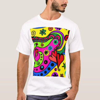 Nahtloses Doodle – Fließende Kunst T-Shirt