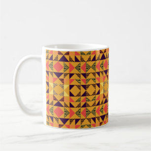 Nahtloses Dreieck mit abstraktem Hintergrund Kaffeetasse