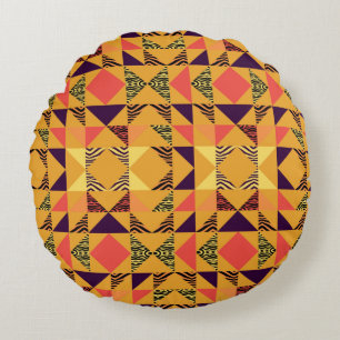 Nahtloses Dreieck mit abstraktem Hintergrund Rundes Kissen