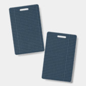 Nahtloses dunkelblaues und graues Gingham-Rustikal Ausweis (Vorder- & Rückseite)