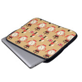 nahtloses englisches Teezeitmuster Laptopschutzhülle (Vorne Knopf)