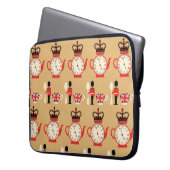 nahtloses englisches Teezeitmuster Laptopschutzhülle (Vorderseite Links)