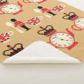 nahtloses englisches Teezeitmuster Sherpadecke (3/4)