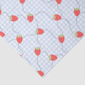 Nahtloses Erdbeer-Gingham-Muster Seidenpapier (Ausschnitt)