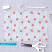 Nahtloses Erdbeer-Gingham-Muster Seidenpapier (Handwerk)