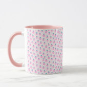 Nahtloses Erdbeermuster – Pastellrosa Süß Tasse (Links)