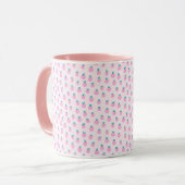 Nahtloses Erdbeermuster – Pastellrosa Süß Tasse (Vorderseite Links)