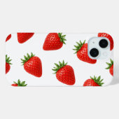 Nahtloses Erdbeermuster Süße rote Früchte Case-Mate iPhone Hülle (Rückseite (Horizontal))