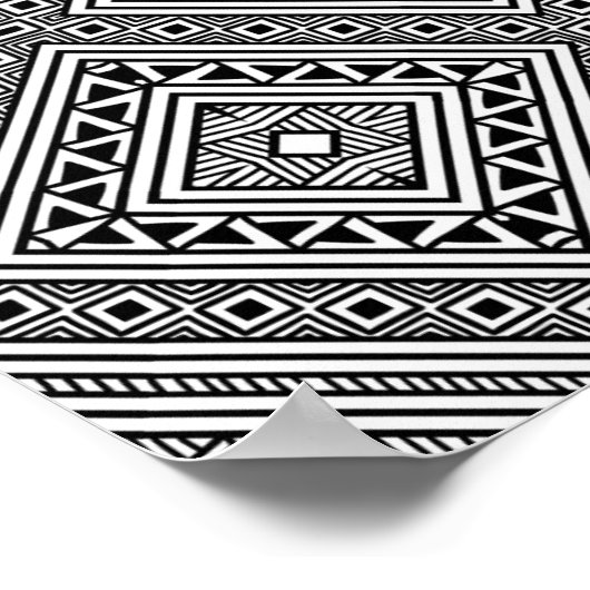 Nahtloses ethnisches Muster 2 Poster (Ecke)