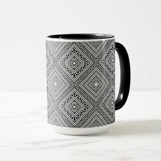 Nahtloses ethnisches Muster Tasse (VorderseiteRechts)