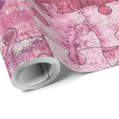 Nahtloses Farben-Stoff-Puzzle-Muster Geschenkpapier (Rolleneckpunkt)