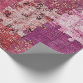 Nahtloses Farben-Stoff-Puzzle-Muster Geschenkpapier (Ecke)