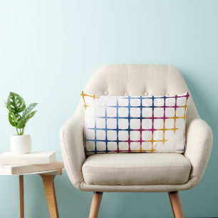 Nahtloses farbenfrohes Cross-Stitch-Muster Lendenkissen