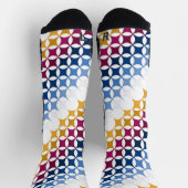 Nahtloses farbenfrohes Cross-Stitch-Muster Socken (Oben)