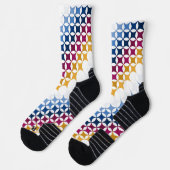Nahtloses farbenfrohes Cross-Stitch-Muster Socken (Links)