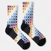 Nahtloses farbenfrohes Cross-Stitch-Muster Socken (Rechts)