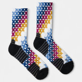 Nahtloses farbenfrohes Cross-Stitch-Muster Socken (Rechts)