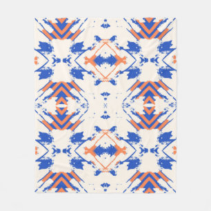 nahtloses farbenfrohes Hipster-Muster mit geometr Fleecedecke