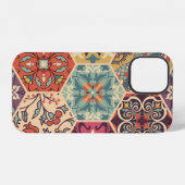 Nahtloses farbenfrohes Patchwork-Fliese mit Islam, iPhone Hülle (Rückseite (Horizontal))