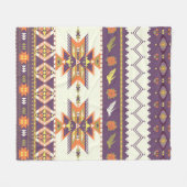 Nahtloses farbiges Aztec Muster Fleecedecke (Vorderseite (Horizontal))