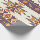 Nahtloses farbiges Aztec Muster Geschenkpapier (Ecke)