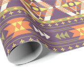 Nahtloses farbiges Aztec Muster Geschenkpapier (Rolleneckpunkt)
