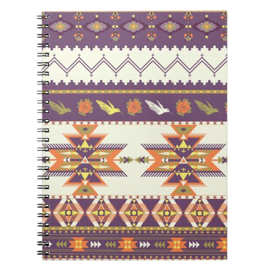 Nahtloses farbiges Aztec Muster Notizblock (Vorderseite)