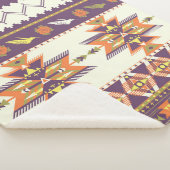 Nahtloses farbiges Aztec Muster Sherpadecke (3/4)