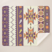 Nahtloses farbiges Aztec Muster Sherpadecke (Vorderseite (Horizontal))