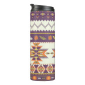Nahtloses farbiges Aztec Muster Thermosbecher (Nach rechts gedreht)