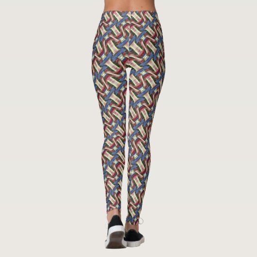 Nahtloses farbiges Muster Leggings (Rückseite)