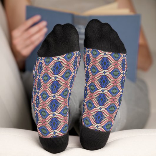 Nahtloses farbiges Muster Socken (Unterseite)