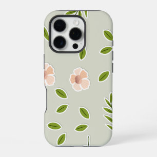 Nahtloses flaches florales Element Cartoon-Muster iPhone 16 Pro Hülle