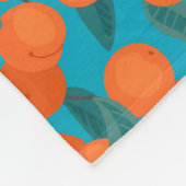 Nahtloses flaches Muster mit Pfirsichen auf Ästen Fleecedecke (Ecke)