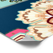 Nahtloses Flickwerk mit Pisley und Flor Poster (Ecke)