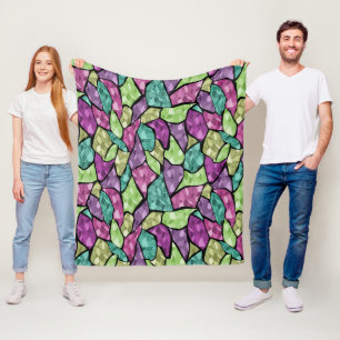 Nahtloses Fliesenmosaik kaleidoscope abstrakt mode Fleecedecke