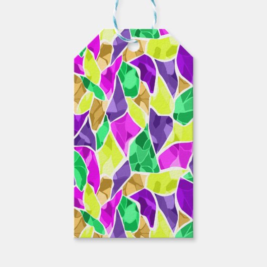 Nahtloses Fliesenmosaik kaleidoscope abstrakt mode Geschenkanhänger (Vorderseite)