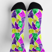 Nahtloses Fliesenmosaik kaleidoscope abstrakt mode Socken (Oben)