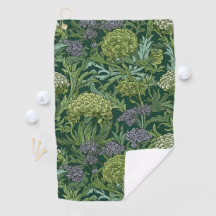 Nahtloses florales Muster im Stil von William Morr Golfhandtuch