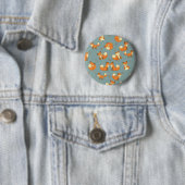Nahtloses Fox- und Schmetterlings-Muster Button (Beispiel)