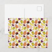 Nahtloses Fruchtmuster | Frucht-Oberflächenmuster Postkarte (Vorne/Hinten)
