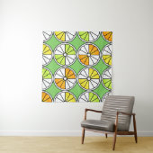 Nahtloses Fruchtmuster. Gemalte Abbildung. Oran Wandteppich (Beispiel)