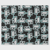 Nahtloses Futuristisches Schleifpapier Geschenkpapier (Flach)