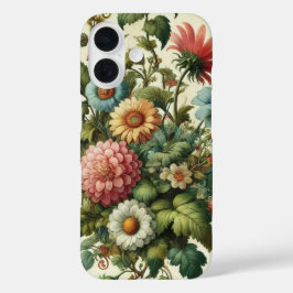 Nahtloses Gartendesign iPhone 16 Hülle